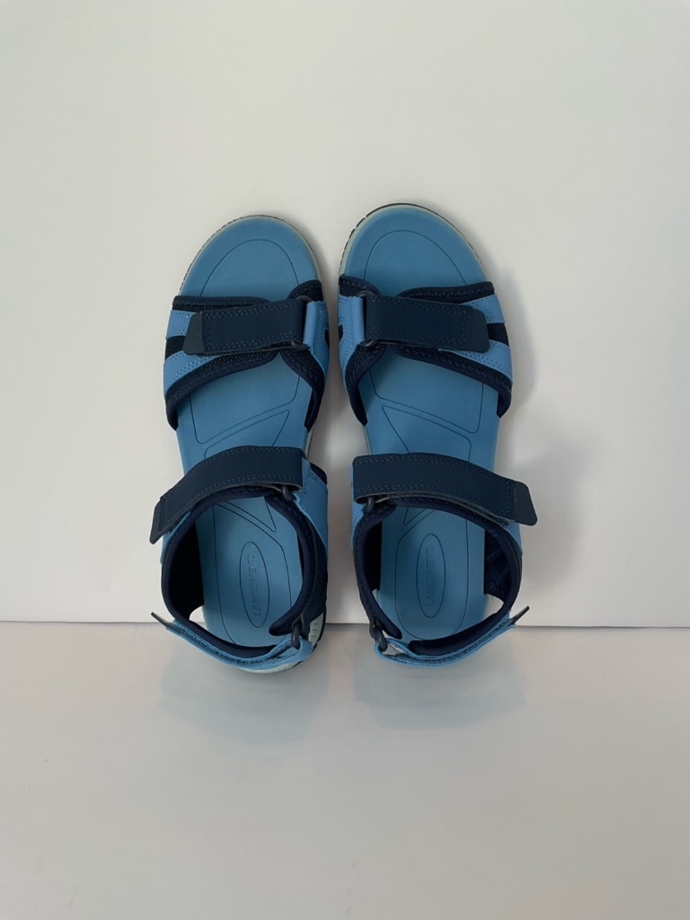 Lands’ End Navy and Light Blue Strap Activewear Sandals